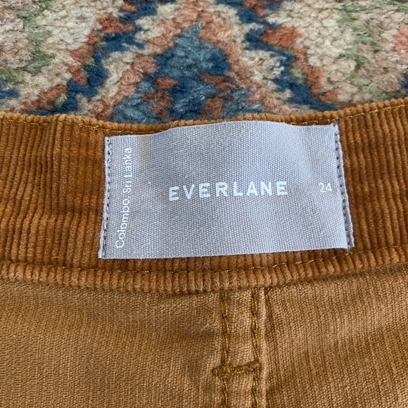 Everlane Baby Cord Cheeky Crop Brown Corduroy - waist size 24 - Picture 3 of 10